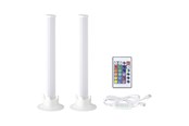 Lampy - EGLO GAMER LIGHT Zestaw Lamp Biurkowych – Biały, 2x3,3W RGBW + 3000K - 75957