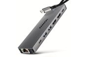 USB hub - AXAGON Dual 4K Display USB-C 5 Gbps 7-in-1 HUB USB hub - 7 - USB 3.2 - Szary - HMC-7HX2