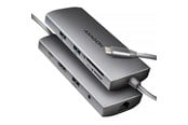 USB hub - AXAGON SuperSpeed USB-C Hub USB hub - 9 - USB 3.2 - Szary - HMC-8HLSA