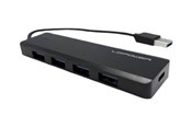 USB hub - LC Power LC-HUB-U3-4-V2 - hub - 5 ports USB hub - 5 - Czarny - LC-HUB-U3-4-V2