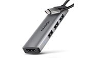 USB hub - AXAGON Starter 4-in-1 USB-C 5 Gbps Hub with HDMI and 3 USB-A USB hub - 4 - USB 3.2 - Srebrny - HMC-H3A
