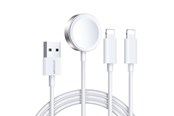 Kabel USB - Joyroom S-IW007 3-in-1 cable USB-A magnetic charger - Lightning 1.2m - white - S-IW007 White