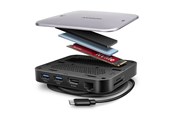 USB hub - AXAGON UFO 9-in-1 USB-C 10 Gbps HUB USB hub - 8 - USB 3.2 - Czarny - HMC-UFO