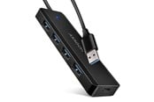 USB hub - AXAGON SuperSpeed USB-A Travel Hub USB hub - 4 - USB 3.2 - Czarny - HUE-C1A