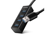 USB hub - AXAGON SuperSpeed USB-A Mini Hub USB hub - 4 - USB 3.2 - Czarny - HUE-M1A
