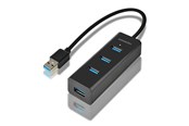 USB hub - AXAGON USB-A 3.0 Hub with Micro USB Power Connector USB hub - 4 - USB 3.2 - Czarny - HUE-S2B