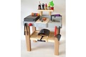 Zabawa w kuchnie i akcesoria - Ecoiffier Summer Kitchen with Barbecue and Pizza Oven 27pcs. - 4650