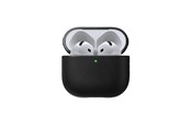 Słuchawki, zestaw słuchawkowy - Nomad Modern Leather Case - Airpods 4 | Black |  Leather - NM014582858