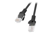 Kabel sieciowy - Lanberg patch cable - 25 cm - black RAL 9004 - Czarny - 0.25m - PCU5-20CC-0025-BK