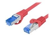 Kabel sieciowy - Lanberg patch cable - 1 m - red RAL 3017 - Czerwony - 1m - PCF6A-10CC-0100-R