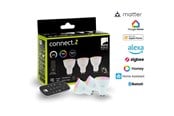 Inteligentny dom - EGLO GU10 LED-Z MATTER RGB/CCT 4.9W 420lm opal 3-pack w/remote control - 110398