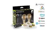 Inteligentny dom - EGLO E27 LED-Z MATTER A60 spiral CCT 7W 806lm amber 2-pack w/remote control - 110401