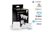 Inteligentny dom - EGLO GU10 LED-Z MATTER RGB/CCT 4.9W 420lm opal 3-pack w/switch - 110417