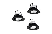 Inteligentny dom - EGLO SALICETO-Z dowlights Ø88 RGB/CCT 3X490lm, black - 902287