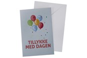 Materialy hobbystyczne - SCANSEASON Card with envelope Balloons 11*17cm - 100263