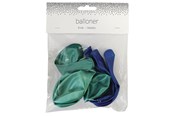 Materiały hobbystyczne - SCANSEASON Balloon 8 pcs. 23 cm. Blue metallic mix - 100284-1
