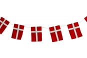 Materialy hobbystyczne - SCANSEASON Flag garland Felt 16 flags 3 meters. - 100716