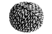 Materialy hobbystyczne - SCANSEASON Cotton yarn gift ribbon black/white 40 meters - 101013