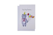 Materialy hobbystyczne - SCANSEASON CARD WITH ENVELOPE 11X17CM BEAR WITH BALLOON - 101171