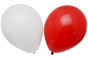 Materialy hobbystyczne - SCANSEASON Balloon red and white 12 pcs. 23cm. - 253010