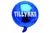 Materiały hobbystyczne - SCANSEASON Folieballon 35 cm. Blå/Tillykke - 253015