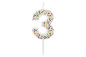 Materialy hobbystyczne - SCANSEASON Light with number 3. 7.5cm high - 253173