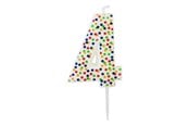 Materialy hobbystyczne - SCANSEASON Light with number 4. 7.5cm high - 253174