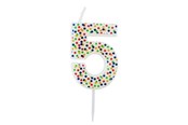 Materialy hobbystyczne - SCANSEASON Light with number 5 . 7.5cm high - 253175