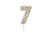 Materialy hobbystyczne - SCANSEASON Light with number 7 . 7.5cm high - 253177