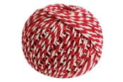 Materialy hobbystyczne - SCANSEASON Cotton yarn gift ribbon red/white 40 meters - 444513