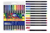 Przybory do pisania i rysowania - CENTRUM Fiber pen 12 pcs. ass. Triangular. - 80255