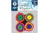 Materialy hobbystyczne - CENTRUM Crepe paper in roll. 4 rolls ass.3.5cm*10M - 80314