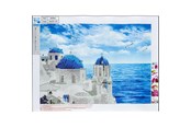 Materialy hobbystyczne - CENTRUM Diamond Painting 30*40cm. HOUSES AND SEA - 80890