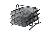 Materialy hobbystyczne - SPREE Metal letter tray set 3 bk. BLACK - 84130