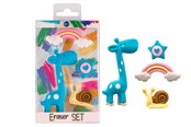 Przybory do pisania i rysowania - CENTRUM Eraser set GIRAF 4 pieces in box - 89555