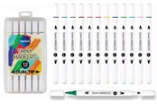 Materiały hobbystyczne - CENTRUM TWIN MARKERS 12 stk. etui - 89700