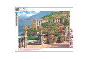 Materialy hobbystyczne - CENTRUM Diamond Painting 30*40cm. Lake bank with houses - 89754