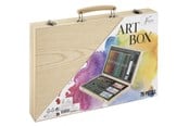 Materiały hobbystyczne - Creative Craft Group Art set 79 pieces in wooden case - AR0973/GE
