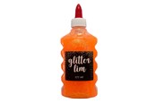 Materialy hobbystyczne - Hobby Mate Glitter Glue Pastel ORANGE 177 ml - LIM08