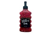 Materialy hobbystyczne - Hobby Mate Glitter glue coarse glitter Red 177 ml. - Lim63