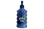 Materiały hobbystyczne - Hobby Mate Glitter glue coarse glitter Black w. Blue - Lim65
