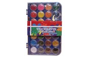 Materialy hobbystyczne - Hobby Mate Paint tray 28 colors + brush. - OFF1034