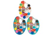 Zabawki - Creative Craft Group Coloring tray palette with 12 colors and brush - 100019