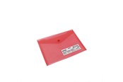Koszulki, ofertówki i przekladki - SPREE Envelope C5 plastic.12 pcs. clear. RED - 76175