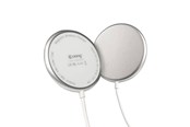 Telefon - Adapter i Ładowarka - CRONG MagSpot Wireless Charger – Aluminum MagSafe 15W Inductive Charger (Silver White) - CRG-MS15W-SLV