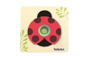 Puzzle - Beleduc - Wooden Layered Puzzle Ladybug Drewniany - 10140