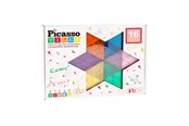 Klocki konstrukcyjne - Selecta Play - PicassoTiles Geometry - Magnetic Building Tiles 16pcs. - PT16