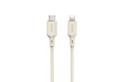 Kabel USB - Dudao L7SCL USB-C - Lightning 30W 2m cable - beige - 6976625331093