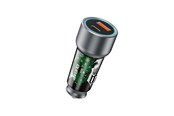 Telefon - Adapter i Ladowarka - Dudao R4T 25W USB-A / USB-C Car Charger - Gray - 6976625332687