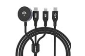 Kabel USB - Dudao Apple Watch  A12Max+ PD 100W 3in1 Charger Cable: USB-C Lightning 1.2m - Black - 6976625333523
